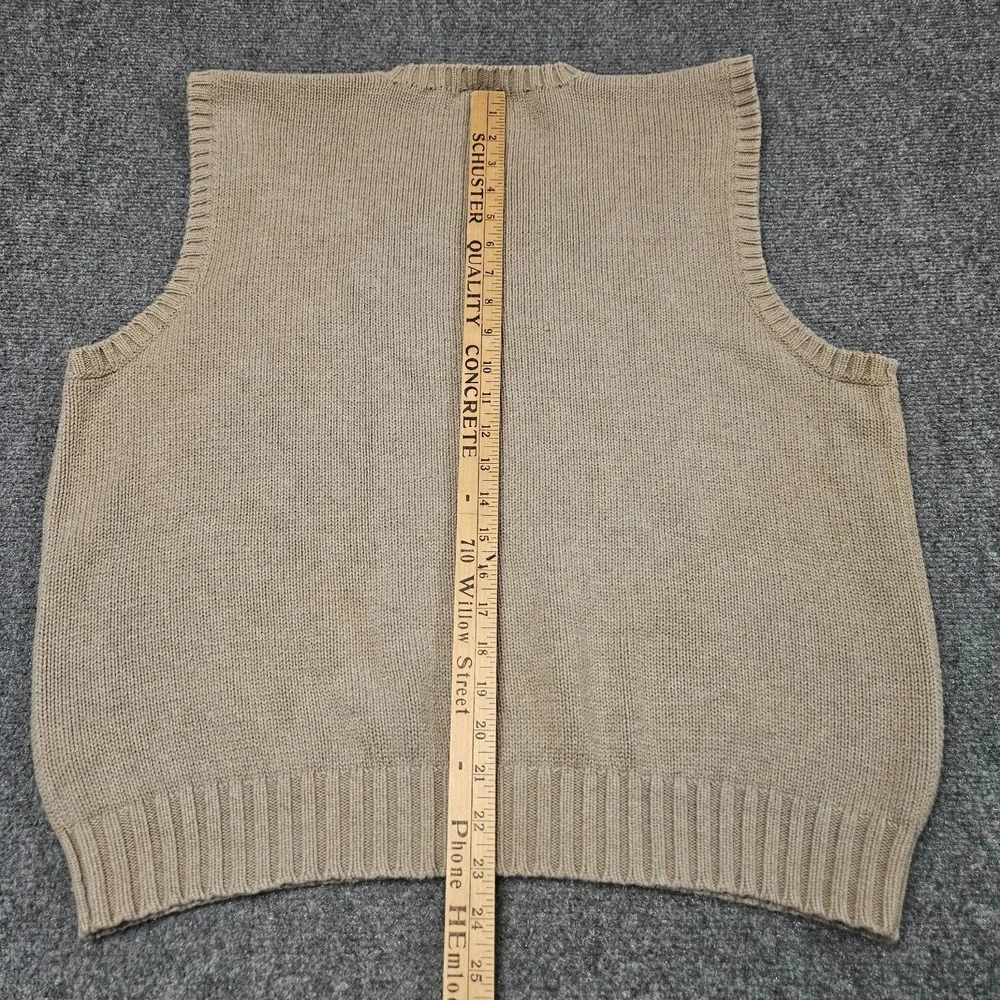 Vintage Polo Ralph Lauren Sweater Vest XL Tan Academia Preppy Classic Heritage‎